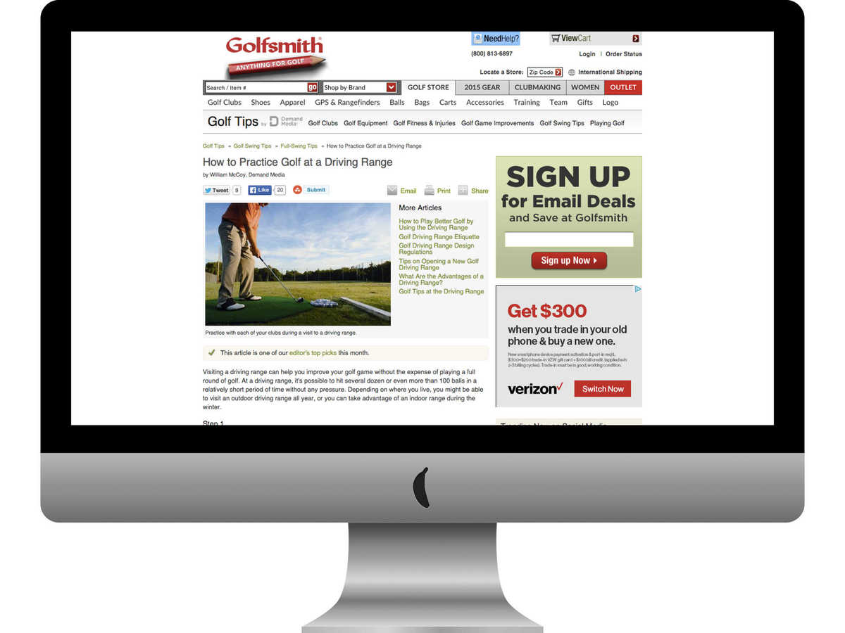 Golfsmith Golf Tips article