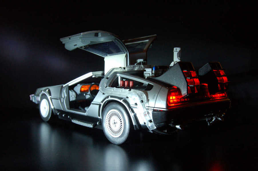 Photo of the time machine DeLorean