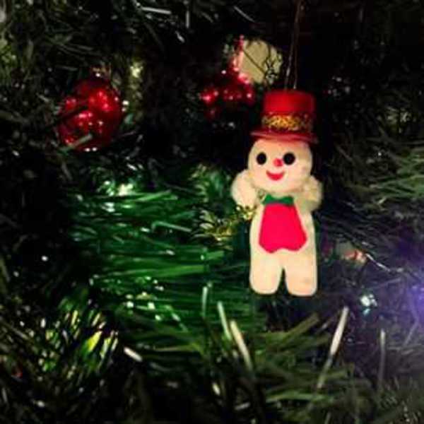 Photo of Memaw's little snowman ornament