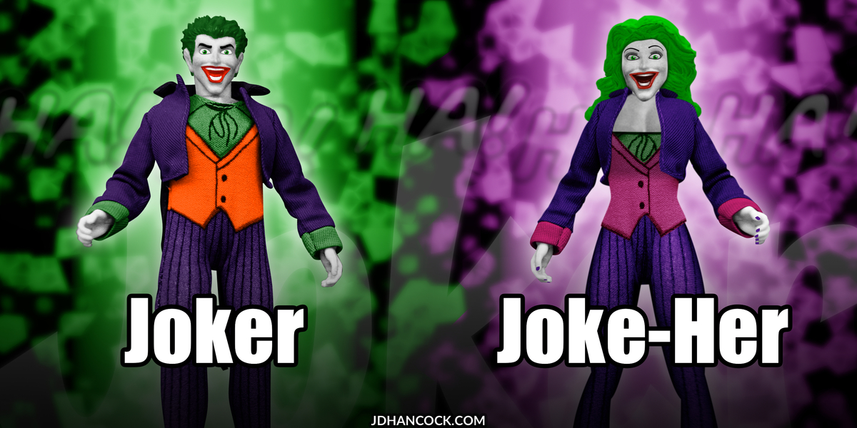 PopFig toy comic with Joker and Joke-Her.