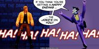 PopFig toy comic with Luke Skywalker and the Joker.