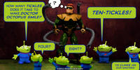 PopFig toy comic with Doctor Octopus and several green aliens.