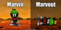 PopFig toy comic with Marvin the Martian.