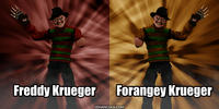 PopFig toy comic with Freddy Krueger and a friend, maybe.