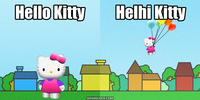 PopFig toy comic with Hello Kitty.