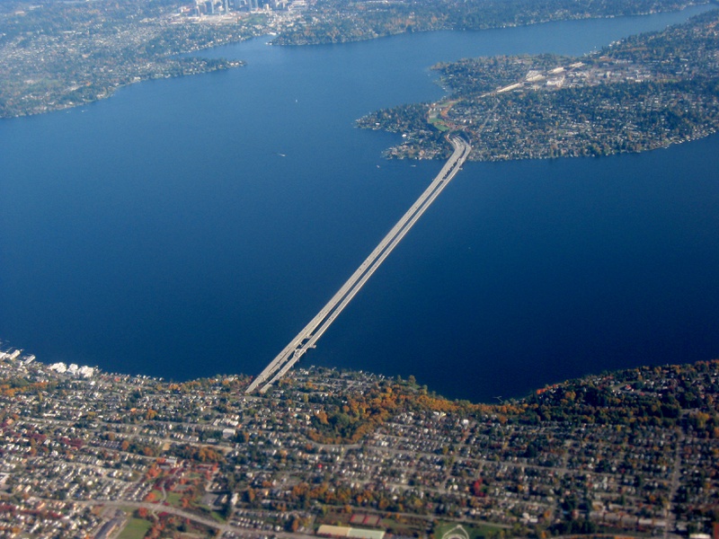 I-90 Floating Bridges across Lake Washington